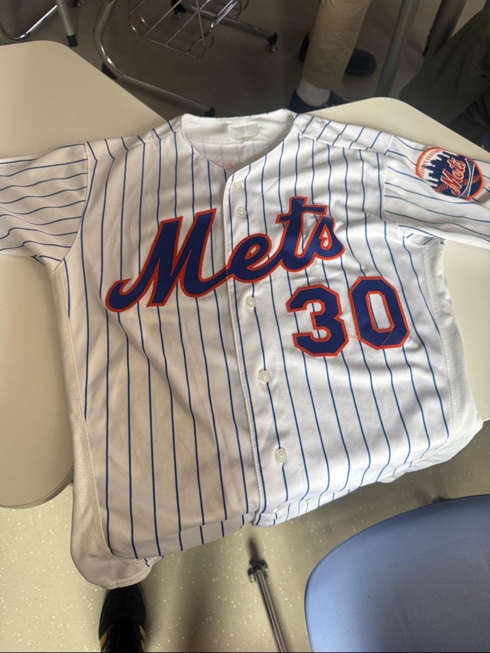 New York Mets #30 Michael Conforto Pinstripe Baseball Jersey